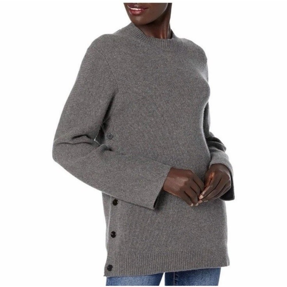 Theory‎ Airy Wool Cashmere Button Tunic Sweater